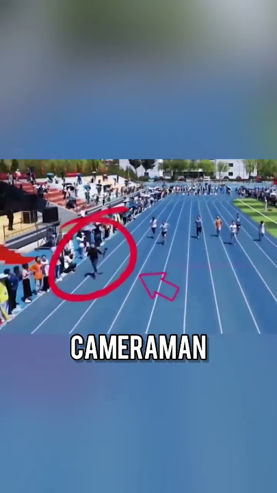 Cameraman Runs Faster Than The Athletes!