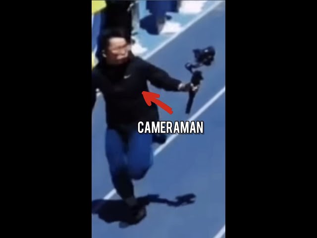 Cameraman Runs Faster Than The Athletes! class=