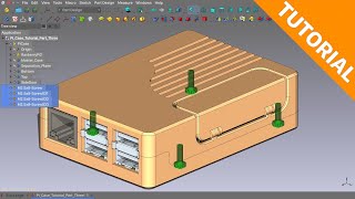 Rasberry Pi Case for 3d printing video tutorial(part 3) Body separation and detailing.