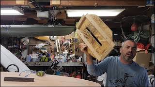 How to install a longboard surfboard fin box. (how to make the router jig)