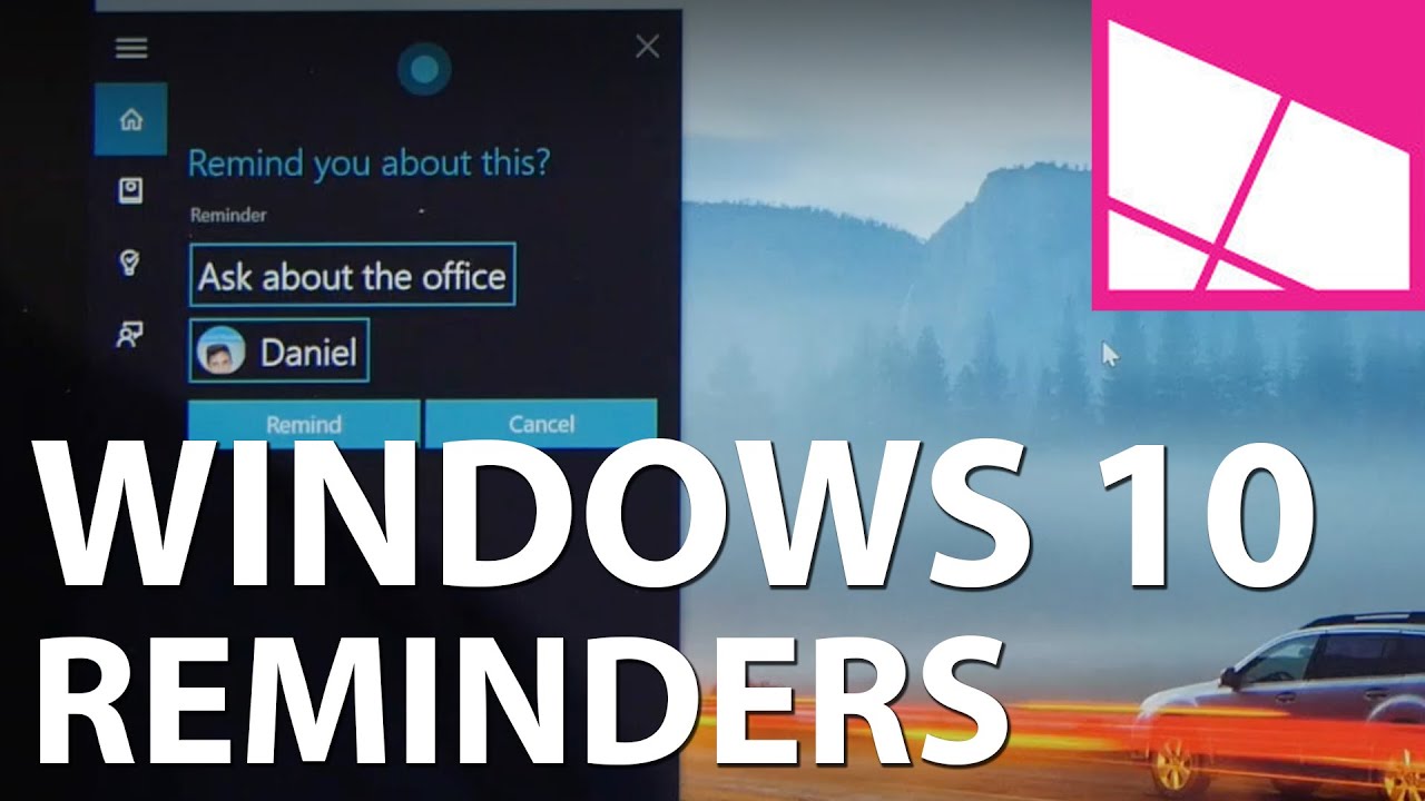 How To Set A Reminder With Cortana In Windows 10 Youtube