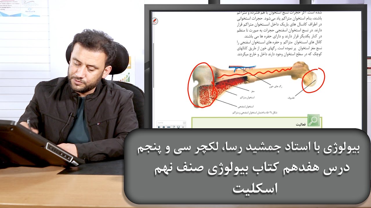 اسکلیت، بیولوژی با استاد جمشید رسا، لکچر سی و پنجم، درس هفدهم کتاب بیولوژی صنف نهم