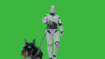 GREEN SCREEN AI  ROBOT & DOG ANIMATED HD | FREE TO USE GRAPHICS EFFECTS ANIMATION CHROMA KEY