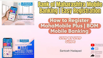 How to Register MahaMobile Plus Using ATM Card | Bank of Maharashtra Mobile Banking Registration