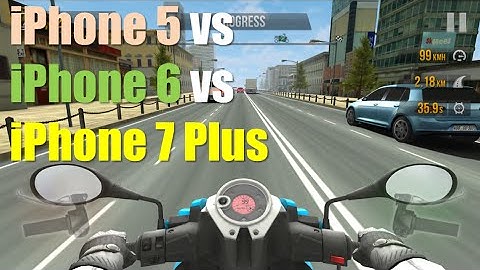 iPhone 5 vs 6 vs 7 Plus - Traffic Rider
