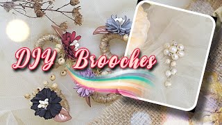 DIY Brooch | 2 tutorials how to make ring &amp; brooch for hijab #diy #brooch