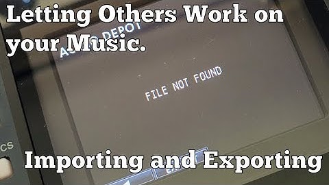 Letting Others Work on your Music, Importing and Exporting