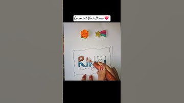 Glitter✨️Name Writing😱😍#nameart#diy #shorts #craftidea#letter#yt#ytshorts #viral #youtube #craft#art