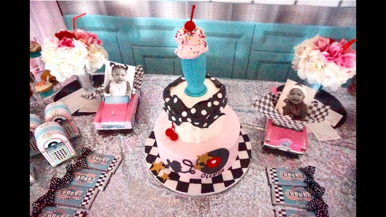 Olivia S Sock Hop Birthday Party Diy 50 S Party Youtube