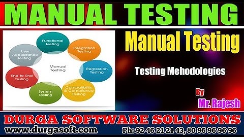 Manua Testing | Testing Mehodologies by Rajesh