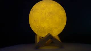 Rechargeable 3D Moon Night Light, With Touch Control & Usb Charging Cable, Best Gift For Friends