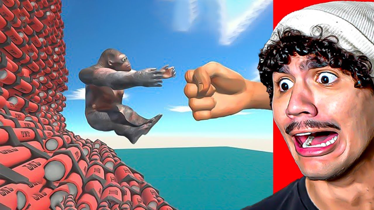 Reagindo a SOCO GIGANTE NA PAREDE DE BOMBAS! - Animal Revolt Battle Simulator