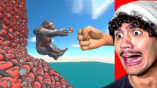 Reacting to a GIANT PUNCH TO THE BOMB WALL! - Animal Revolt Battle Simulator screenshot 4