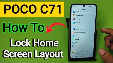 Poco C71: Lock home screen layout