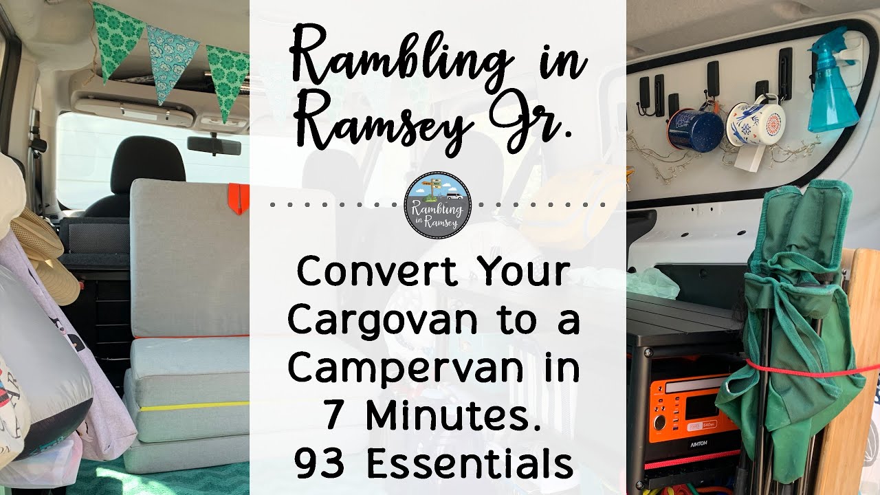 7-minute Promaster City cargo van conversion to campervan - 93 essential tools and supplies