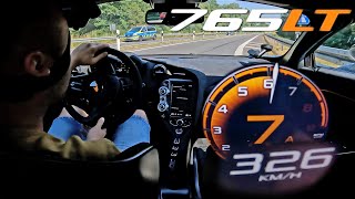 “Will he try to catch me 👮‍♂️?!” FLOORING a McLaren 765LT on Autobahn!