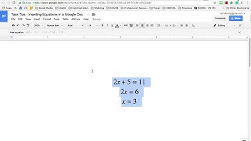Task Tips - Inserting Equations in a Google Doc