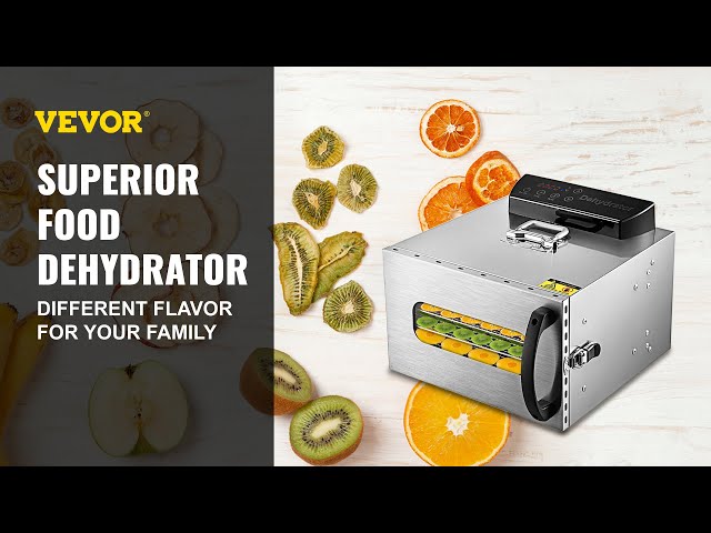 VEVOR Food Dehydrator Machine 5-Tray Fruit Black Dehydrator 300W