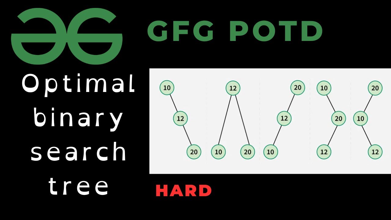 Optimal binary search tree | GFG POTD | Video Solution | C++ - YouTube