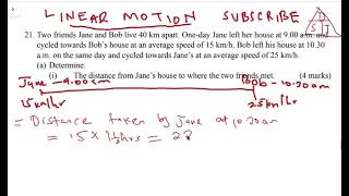 LINEAR MOTION Q21 KCSE PREDICTION CHARIVE MOCK PAPER 1