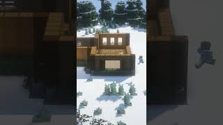 How To Build a Winter Cabin (House Build Tutorial) | 마인크래프트 건축, 겨울 오두막, 야생기지