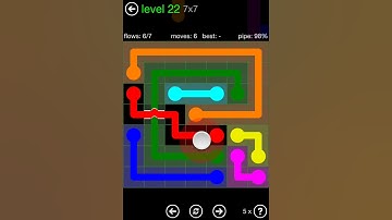 Flow Free Bridges Classic Pack 7x7 Level 22 Walkthrough
