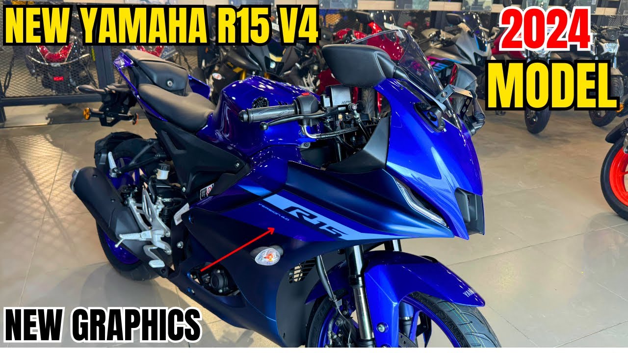 Ye Hai 2024 New Yamaha R15 V4😍Racing Blue😱New Graphics| On Road Price ...