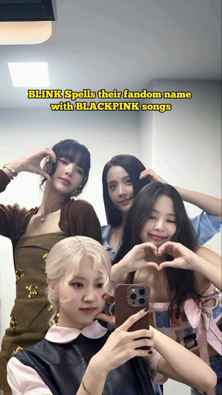 'B-L-I-N-K' Spells their fandom name with BLACKPINK songs ?? #jennie #rosé #lisa #jisoo #blackpink