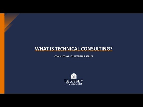 Technical Consulting - Consulting 101 Webinar Series