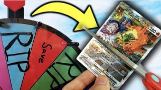 Opening Pokemon packs, but this wheel decides if we rips the cards...