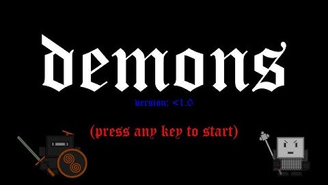 Demons RPG with Pygame  - Progress Update