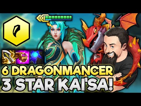 3 Star Kai'sa - 6 Dragonmancer Hero Carry!! | TFT Uncharted Realms | Teamfight Tactics
