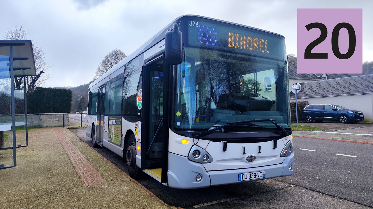 Réseau Astuce -  Ligne 20 (Direction St-Aubin-Épinay - Time lapse