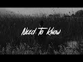 Calum Scott - Need To Know (Lyrics)