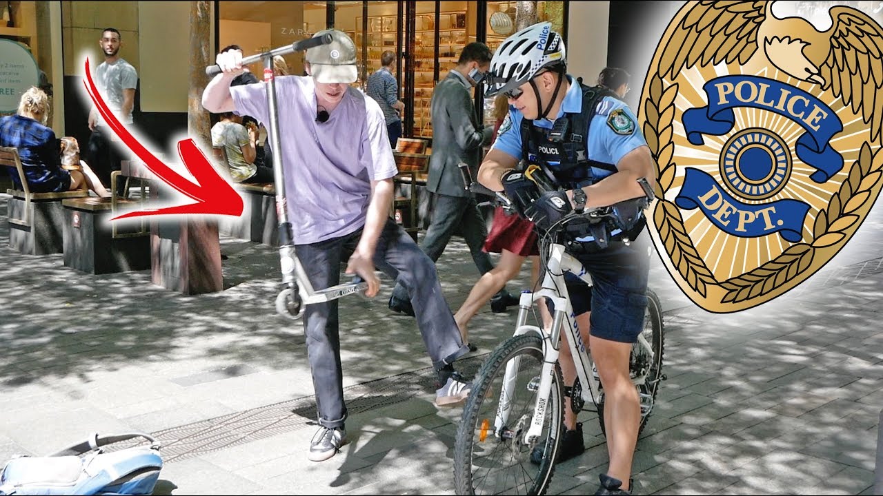 TEACHING COPS SCOOTER TRICKS!