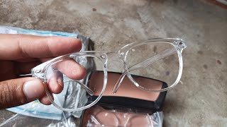 Retro Square Sunglasses transparent Flipkart unboxing video(pack of 2)