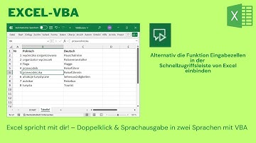 Video 443: Excel spricht mit dir! – Doppelklick & Sprachausgabe in mehreren Sprachen mit VBA