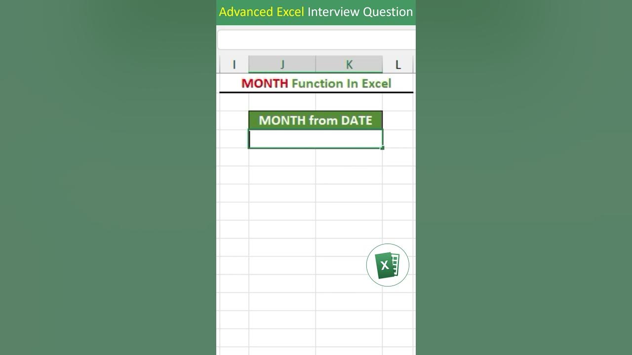 Month function in excel month formula in excel excel interview