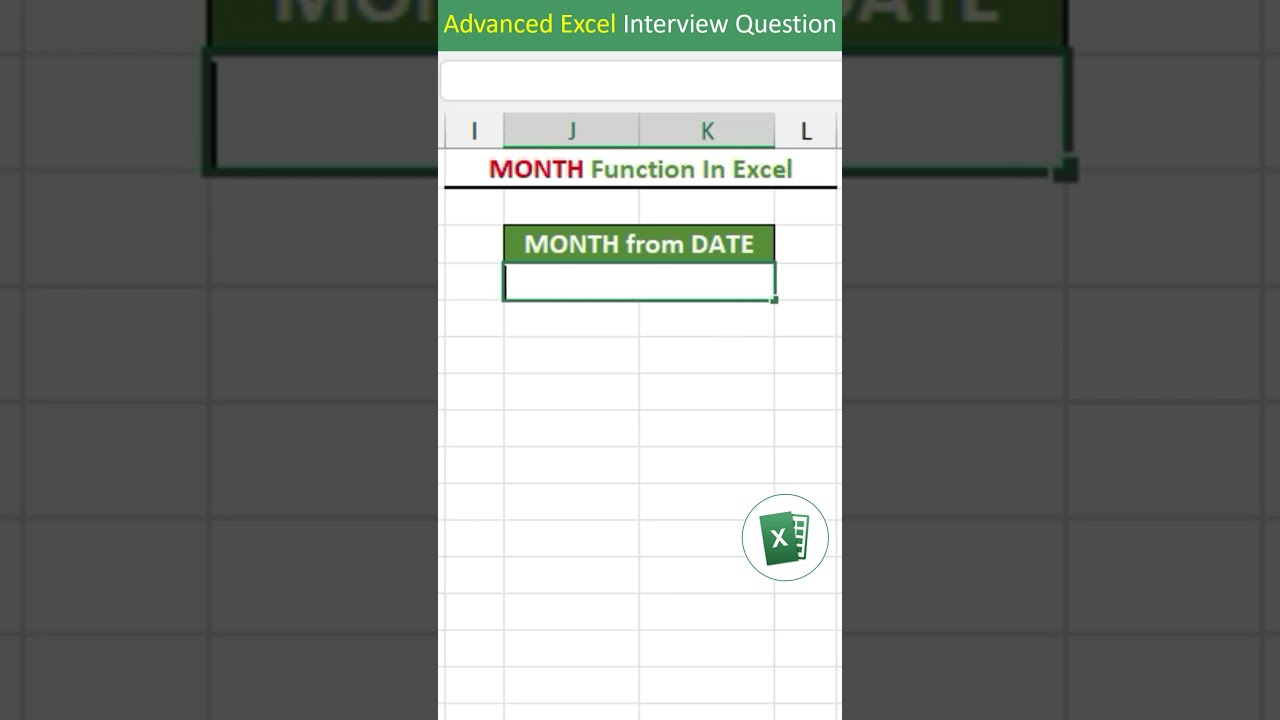 MONTH Function In Excel MONTH Formula In Excel Excel Interview MONTH Function In Excel MONTH Formula In Excel Excel Interview