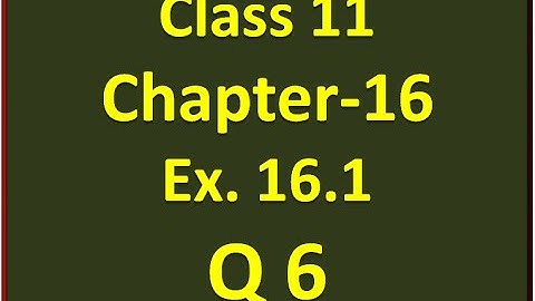 Ex-16.1 Q-6  Class 11 Maths ( Probability) |Sample Space | NCERT Math