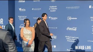 Dodgers Shohei Ohtani and his wife walk the Dodgers Foundation Blue carpet at the Blue Diamond Gala