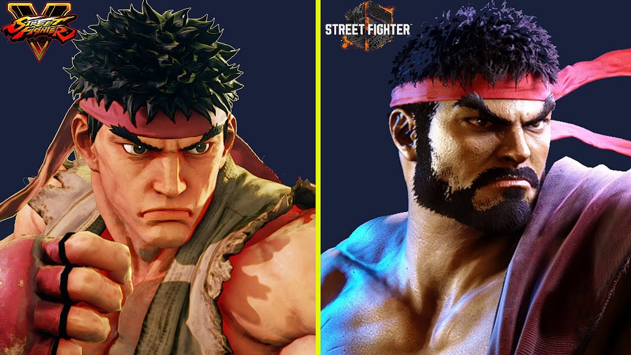 Street Fighter 6 vs Street Fighter 5 - ALL Returning Characters Models  Comparison 