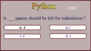 Python Programming Language Quiz - 1 | 15 Basic Python Question & Answers | Python for beginners Profile