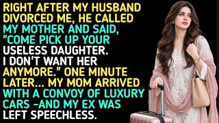 Details Right after my husband divorced me, he called my mother and said, Come pick up your useless....  Guide