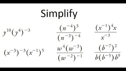 Grade 11 Functions - Simplifying Exponential Expressions (Ch 4.4)