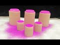 Satisfying Baking Soda Glass Crush 💗 Creamy Pink ASMR Crumbling &amp; Crunching 😍 #OddlySatisfying