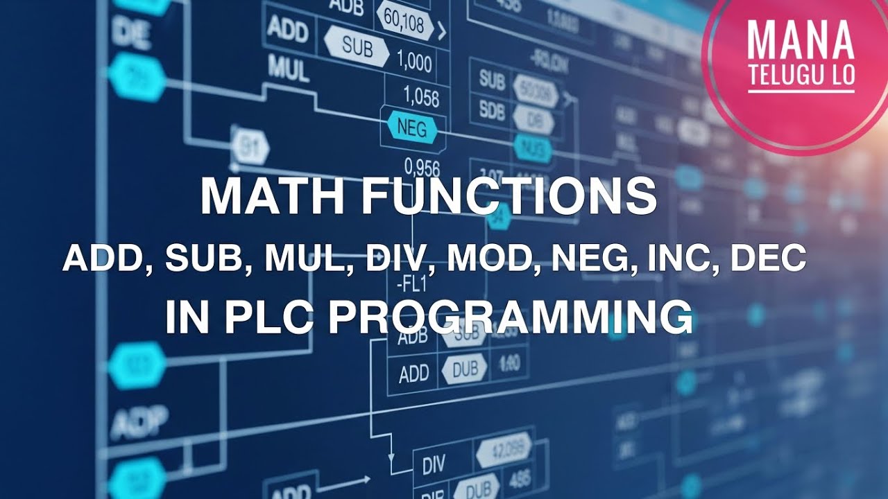 BASIC MATH FUNCTIONS ADD,SUB,MUL,DIV,MOD,NEG,INC,DEC IN PLC PROGRAMMING ...