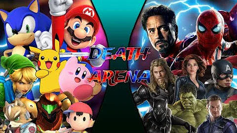 SUPER SMASH BROS vs AVENGERS! (Nintendo vs. MCU) - DEATH ARENA S4 EP1