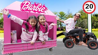 GILAK KITA BIKIN RUMAH KARDUS BARBIE BERJALAN!! AUTO PINDAH RUMAH!!