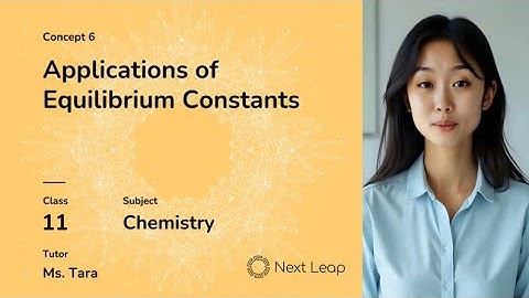 Applications of Equilibrium Constants | Class 11 | Chapter - Equilibrium